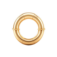 Obraz premium Golden Circular Element with Rope Detail Luxurious 3D Render