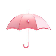 Pink Umbrella 3D Render: A Pastel Delight for Rainy Days
