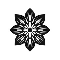 Fototapeta premium A lone flower in full silhouette, evoking peace and introspection.46