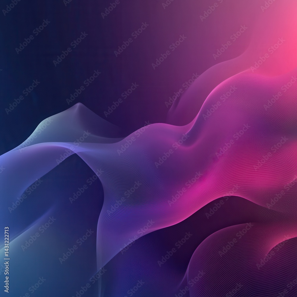 Poster abstract digital art with flowing lines and vibrant gradient colors creating a dynamic and modern ba