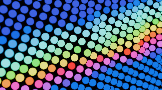 Rainbow Colored Circles Animation