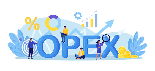 OPEX. Operational expenditure. Productive business management with continuous process development. Effective improvements for best results. Company operating cost. Expenses production