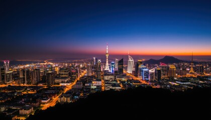 Obraz premium City skyline at dawn (3)