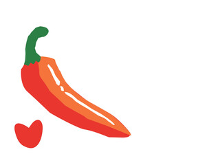 hot chili pepper. Red chili pepper hand drawn illustration. Vibrant red chili pepper illustration. Hand drawn red chili pepper. Red chili pepper doodle. Red chili pepper background.