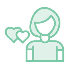 Girl In Love vector, pixel perfect, illustrator file 
