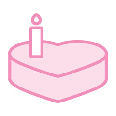 Fototapeta premium Heart Cake vector, pixel perfect, illustrator file 