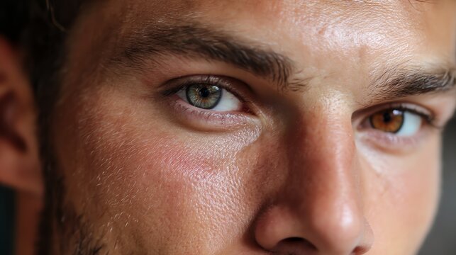 Sch&ouml;ner Mann, Augen, Geicht, Nahaufnahme