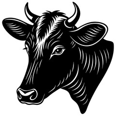 black and white cow