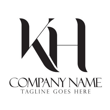 letter KH or HK vector logo design for luxury, fashion, jewelry, boutique, and startup