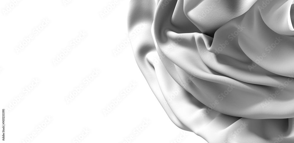Poster Abstract close-up of milk splashing, creating a wave-like white texture against a dark background