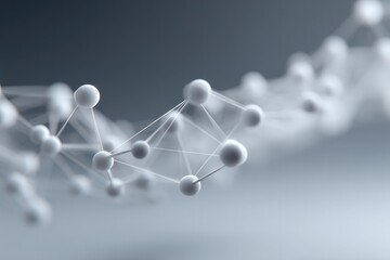 Obraz premium minimalistic scene showcasing neural networks with interconnecting lines on stark white background