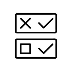 Dynamic checkbox icon action in ux graphic design top-down digital interface