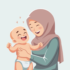 Mother Day Character Illustration