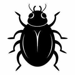 Flat Black Sea Ladybug Graphic Design