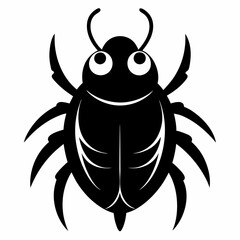 Flat Black Sea Ladybug Graphic Design