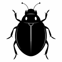 Flat Black Sea Ladybug Graphic Design