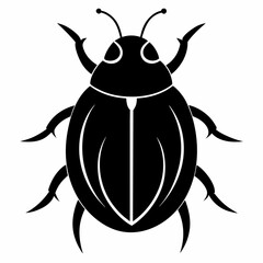 Flat Black Sea Ladybug Graphic Design