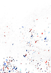 Confetti - White banner with colorful Confetti.