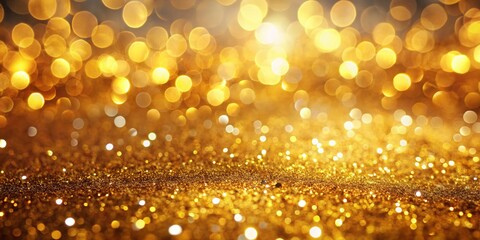 Luxurious Golden Abstract Background: Shimmering Glitter & Sparkle Festive Holiday Wallpaper