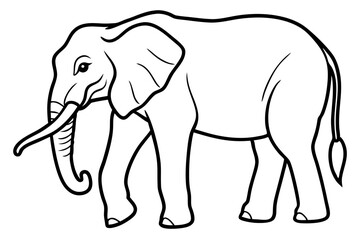Trendy Elephant Vector Art