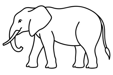 Fototapeta premium Trendy Elephant Vector Art