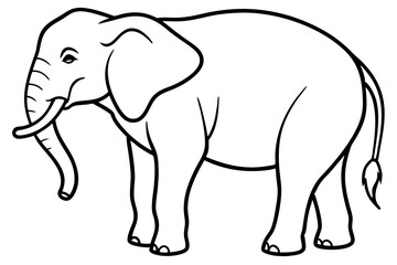 Trendy Elephant Vector Art