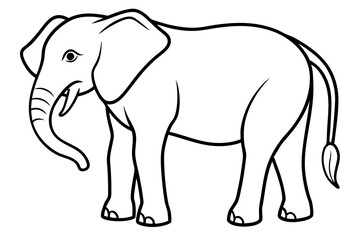 Trendy Elephant Vector Art