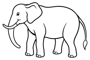 Trendy Elephant Vector Art