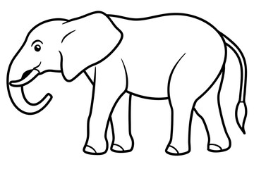 Fototapeta premium Trendy Elephant Vector Art