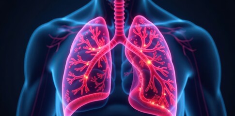 Close-up damaged lung tissue, cancerous growth, carcinoma, emphysema, unhealthy lungs