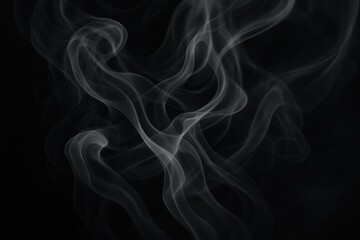 Fototapeta premium Swirling smoke tendrils in grayscale, soft and dreamlike motion with mystical mood, perfect for abstract elegance