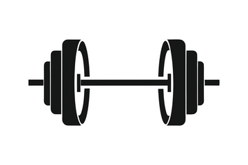 dumbbell icon vector illustration isolated on white background