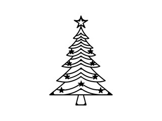 A vector graphic showcasing  stylized Christmas trees.  Christmas tree silhouettes, perfect for holiday designs.