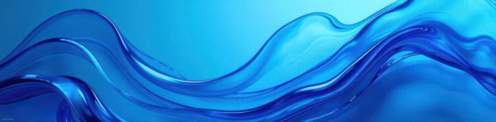 Fototapeta premium Abstract blue glass texture, swirling pattern , illustration, wave