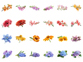 Vibrant Floral Collage Spring Blooms