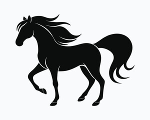 Majestic Horses Running Silhouette