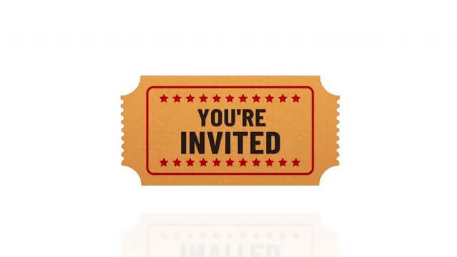 You're invited Ticket Invitation Envelope Party Event Message