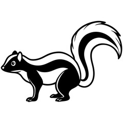 Obraz premium Stylized Skunk Line Sketch