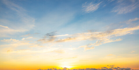 Background, backdrop, clouds and morning sky,Sunset sky for background or sunrise sky and cloud at morning.