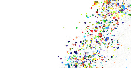 silver confetti explosion festive background