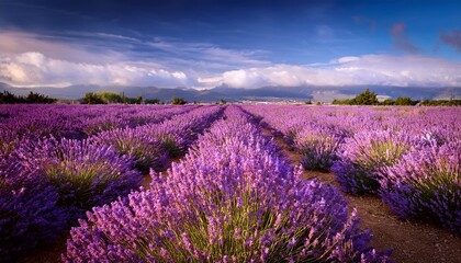 Fototapeta premium field of lavender flowers lavandula angustifolia