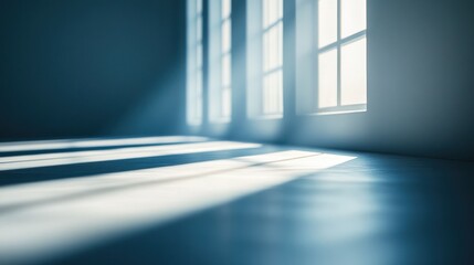 Obraz premium Empty room bathed in sunlight