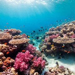 Vibrant Underwater Coral Reef Scene