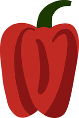Hand Drawn Abstract Bell Pepper Illustration