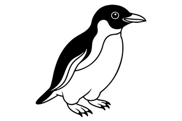 Naklejka premium Stylized Rockhopper Penguin