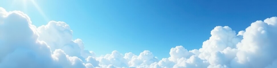 Soft white clouds float across a brilliant blue sky with wispy tendrils and delicate textures, white clouds, peaceful