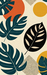 Oil painting . Artistic brush strokes. Botanical illustration for printing on wall decorations.