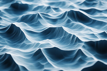 Obraz premium Abstract blue wave pattern design digital art flowing lines soft texture background