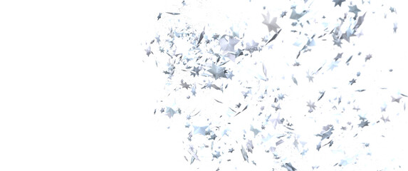 Celestial Christmas Symphony: Enthralling 3D Illustration of Falling Holiday Starbursts