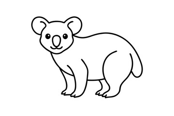 Stylized Koala Ink Art